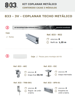 kit coplanar metálico 3V